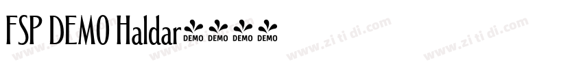 FSP DEMO Haldar字体转换 FSP DEMO Haldar字体转换